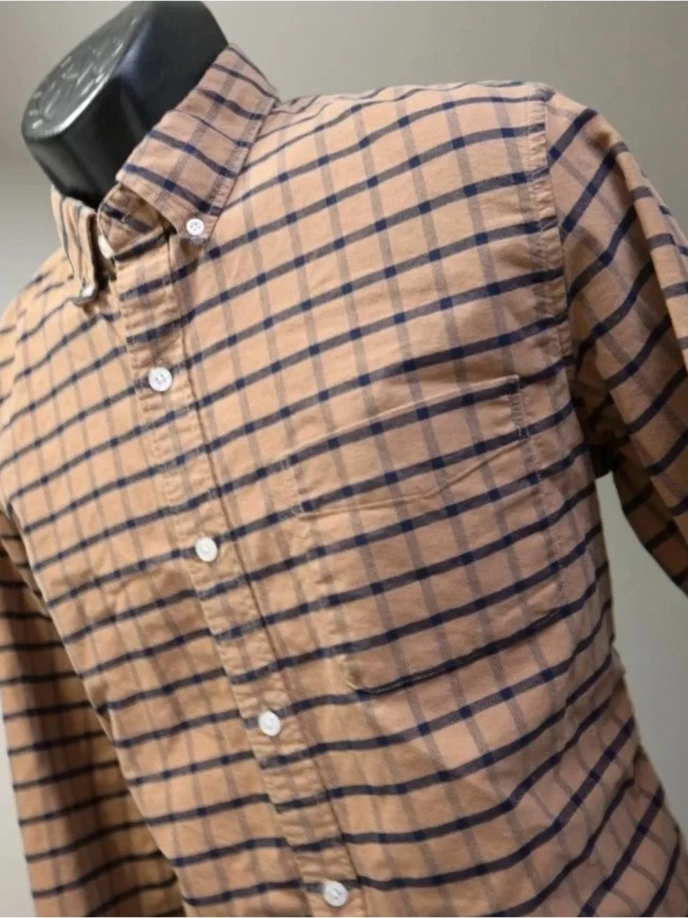 J Crew Flex Oxford Slim Fit casual SSlv Button Up LSleeve Mens LG Cotton Blend G